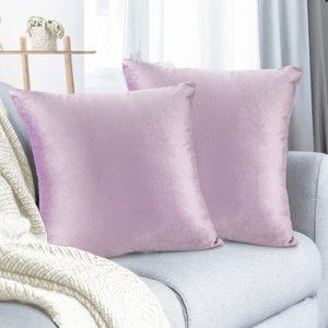 Pillow Covers 100% Microfiber Hypoallergenic (Set of 2),16x16, Gray Lavender NEW